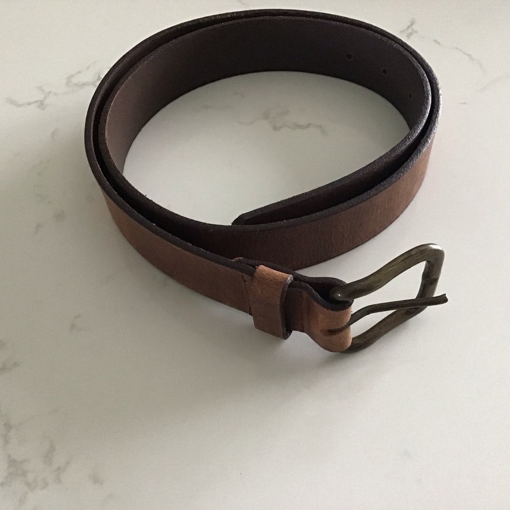 Brown leather belt